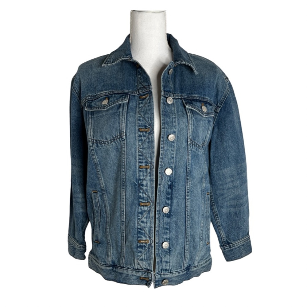 Madewell The Oversized Jean Jacket in Capstone Wash Blue